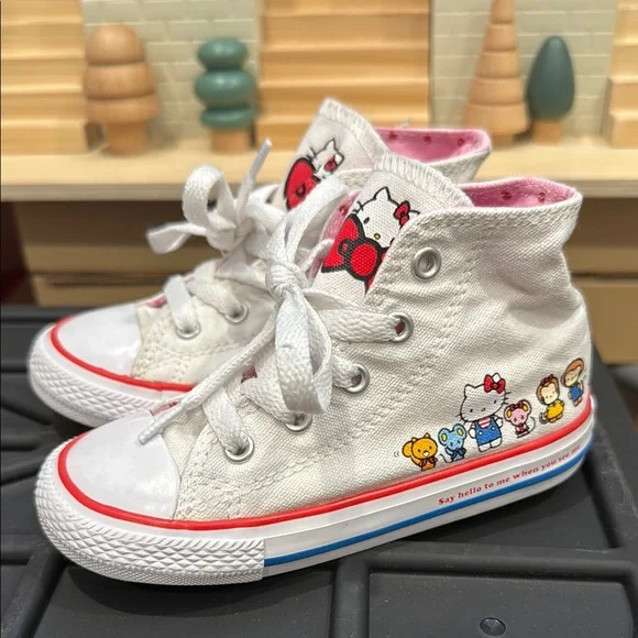 Hello Kitty Toddlers Converse High-Top Sneakers - White - Picture 1 of 9